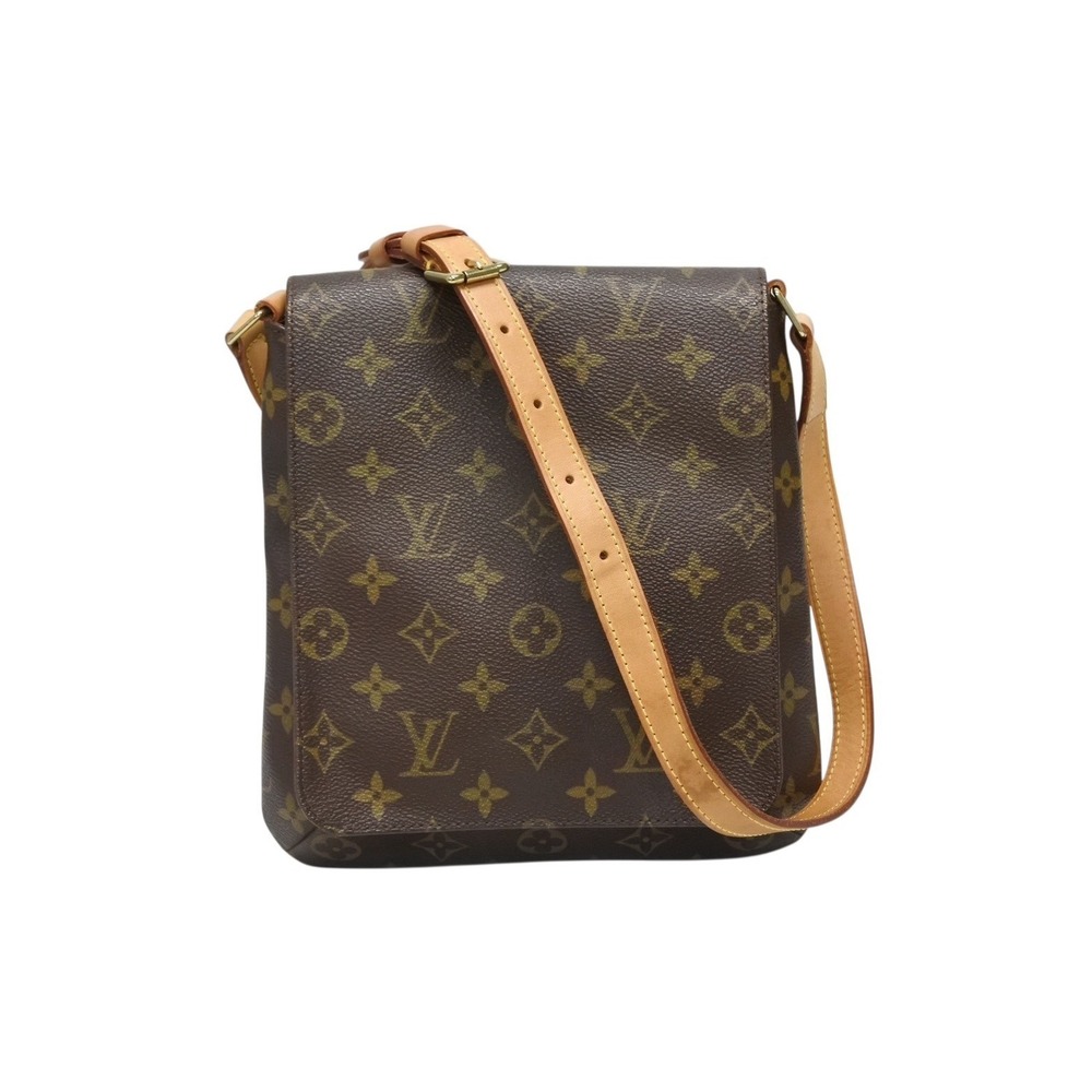 Louis Vuitton leather Leather Salsa Brown Bag tanned Shoulder Musette Monogram - Picture 2 of 9